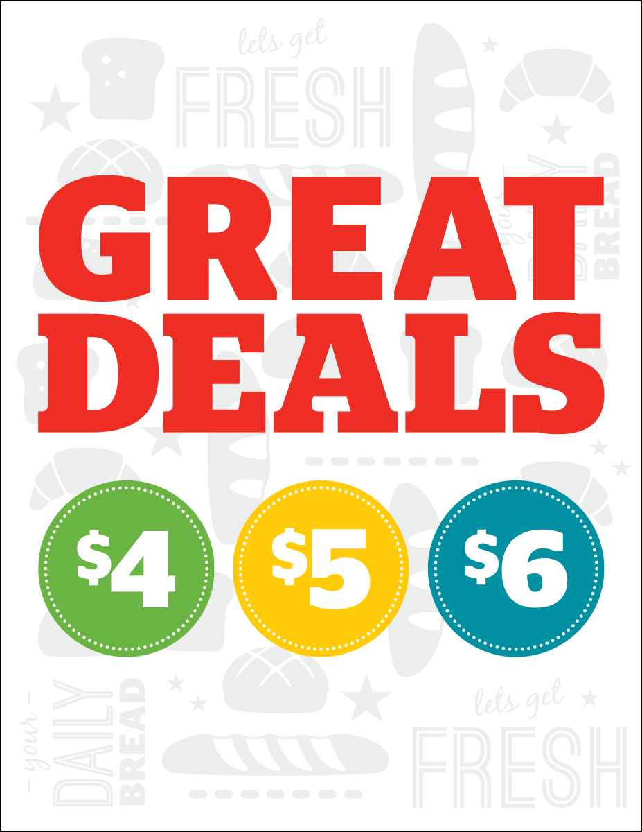 Great Deals Poster (Set of 5)